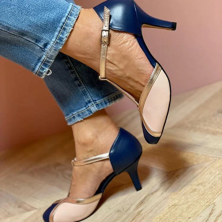 LUCIA | Retro T-Strap Pumps