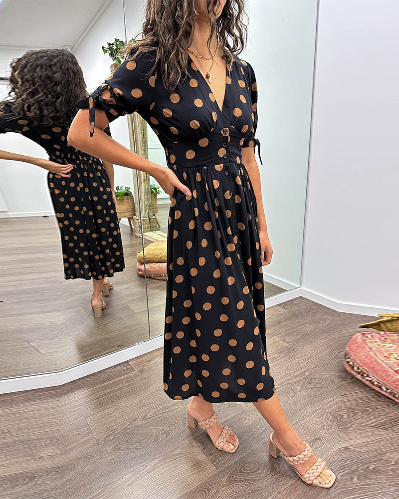 Lara | Elegant Polka Dot Dress