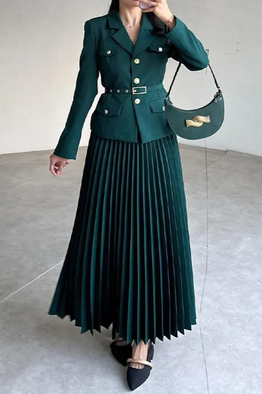 Adalynn - Pleated Suit Set