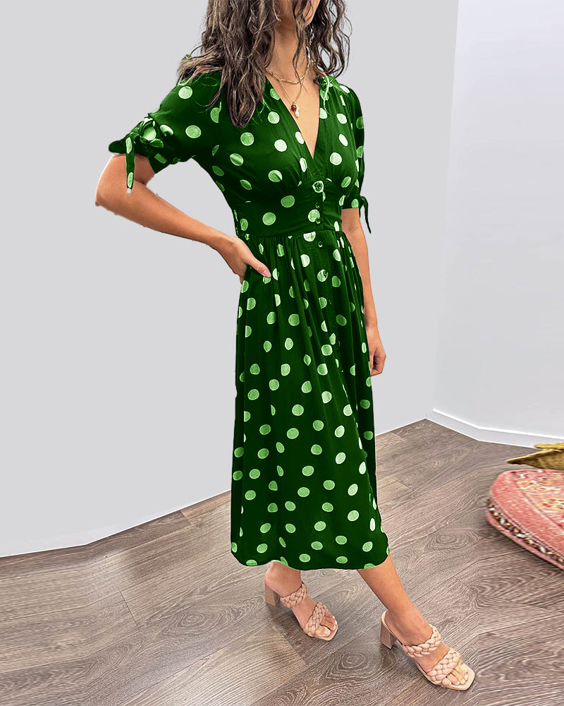 Lara | Elegant Polka Dot Dress