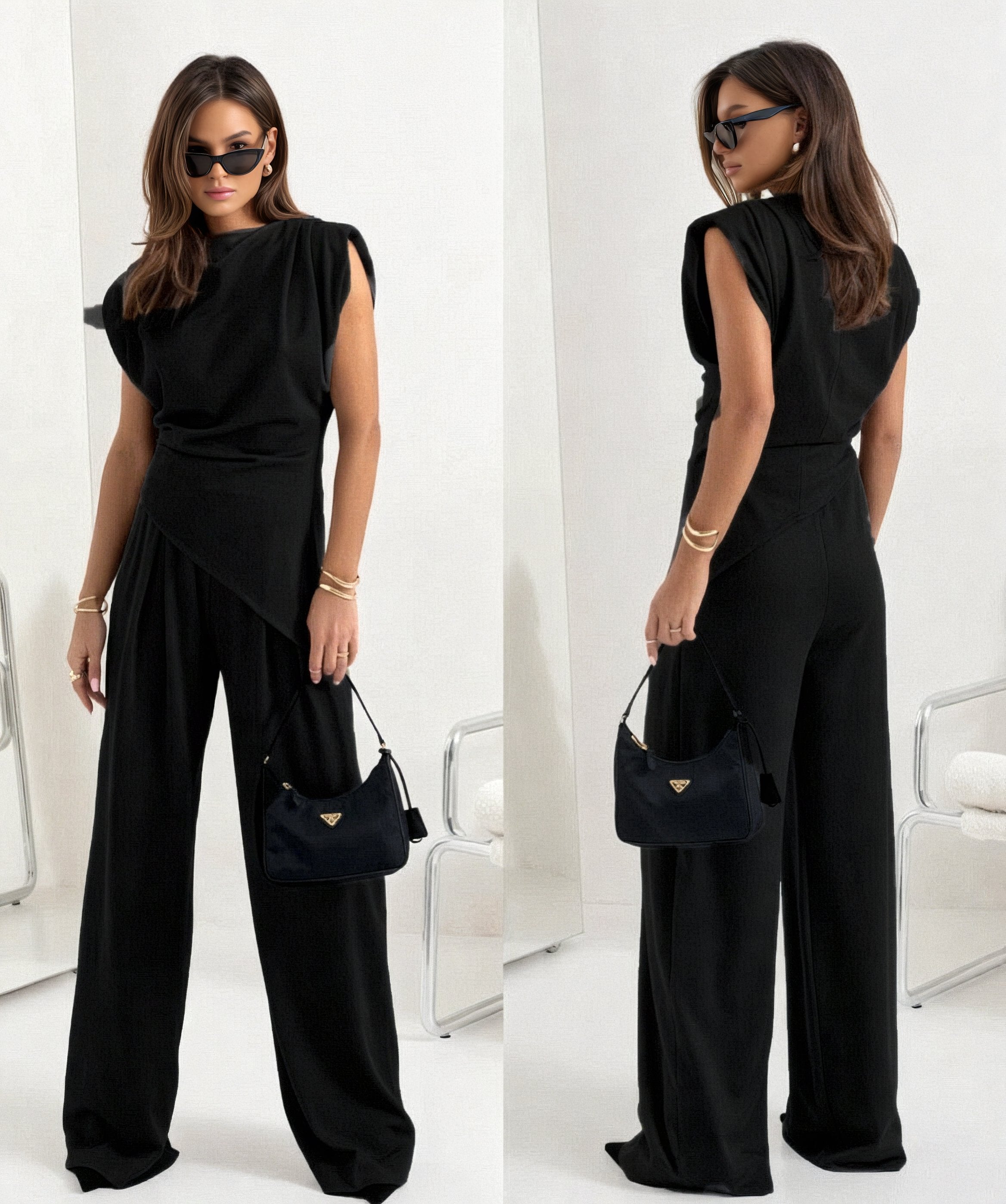 Star Sleeveless Casual Two Piece Set