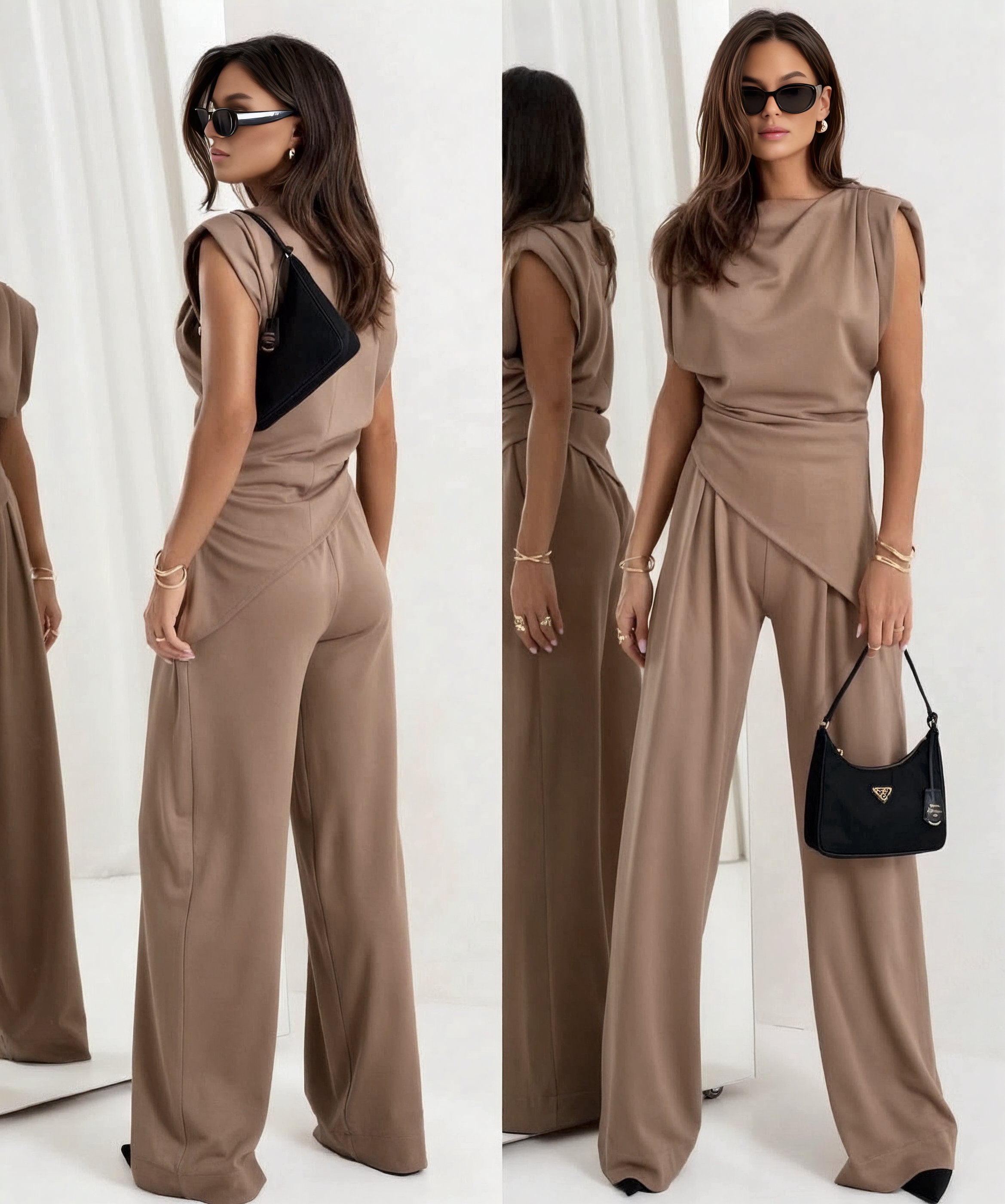 Star Sleeveless Casual Two Piece Set