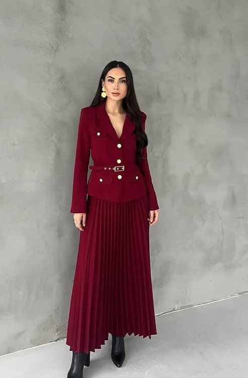 Adalynn - Pleated Suit Set