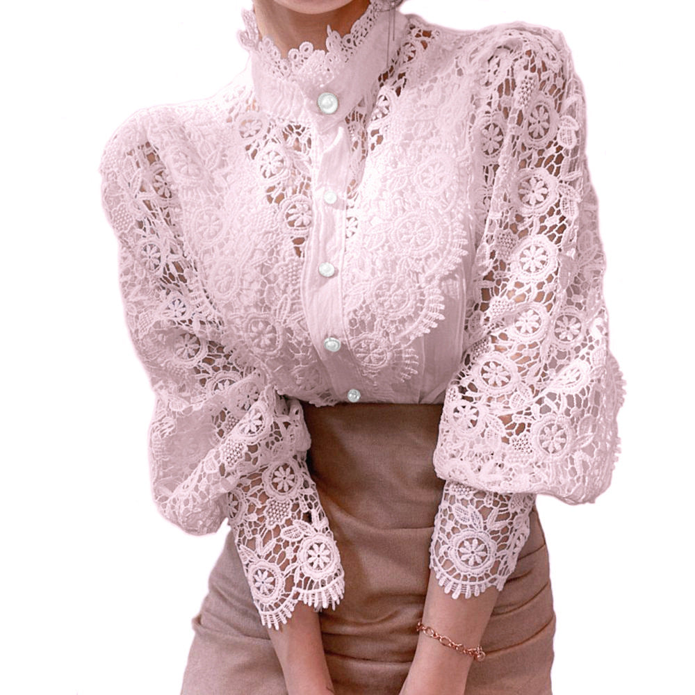Vintage buttoned long sleeves with lace and coupling