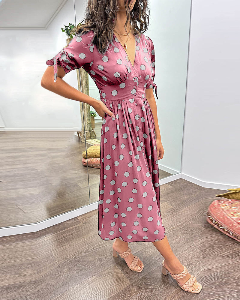 Lara | Elegant Polka Dot Dress