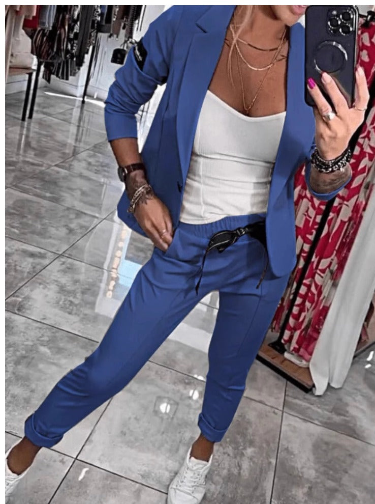 2-Piece Women's Blazer and Suit Pants Set