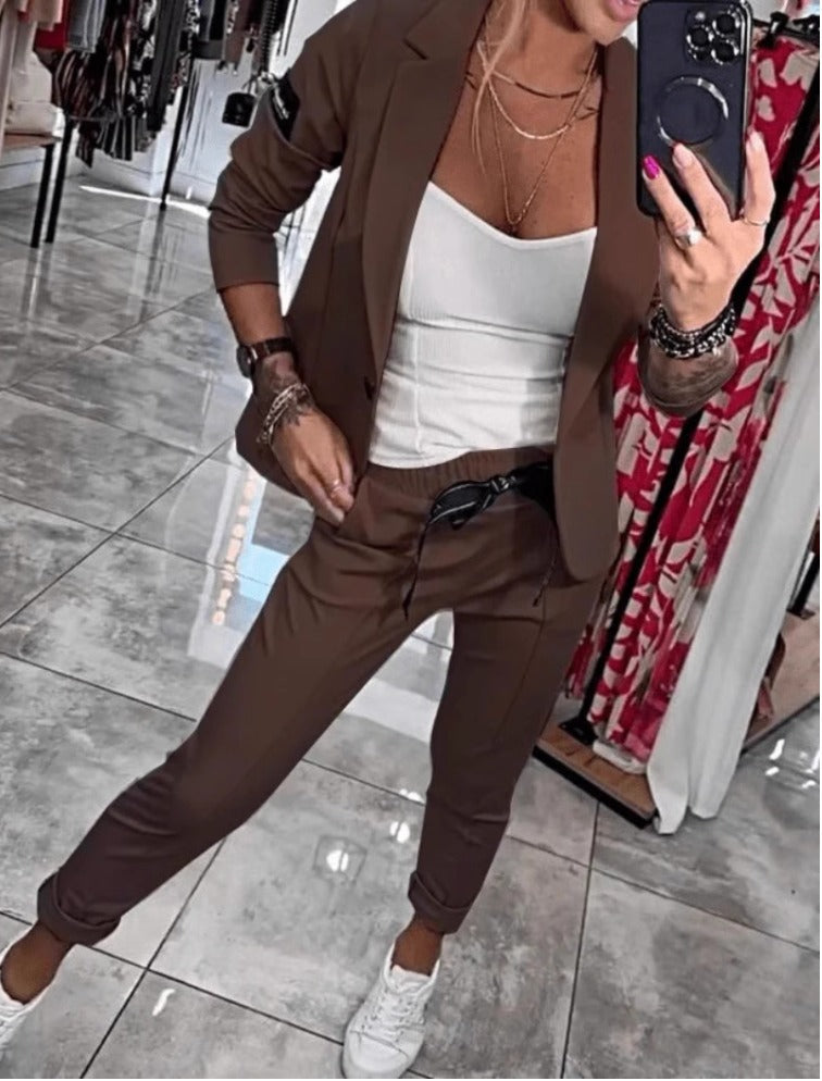 2-Piece Women's Blazer and Suit Pants Set