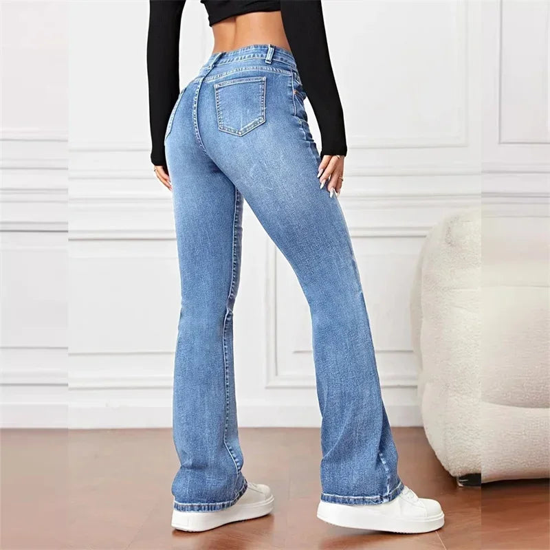 Jolie Zelia - Vintage Mid Rise Flare Jeans