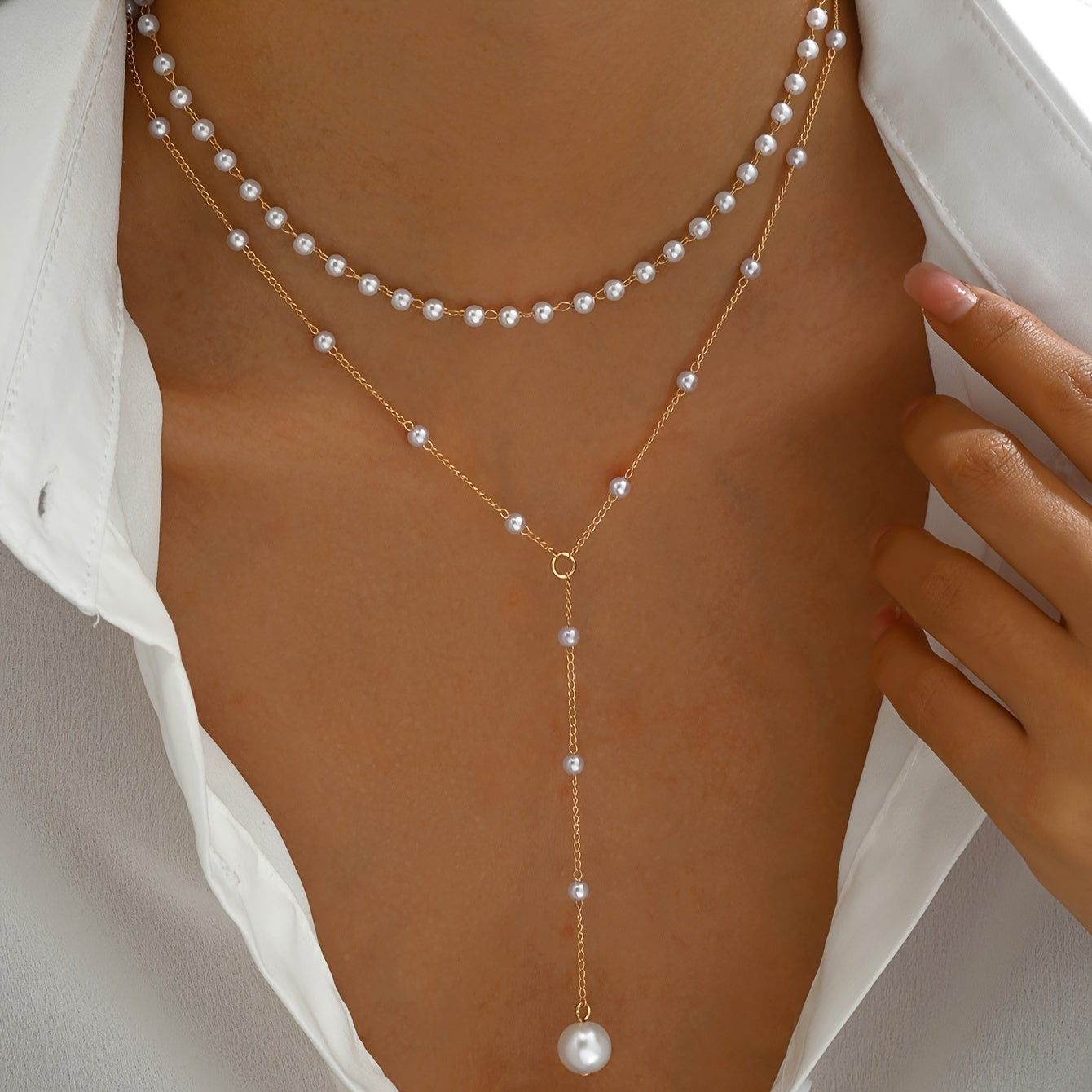 Mia - Multi-Strand Pearl Necklace