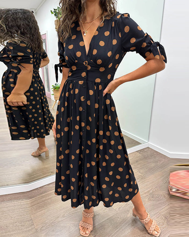 Lara | Elegant Polka Dot Dress