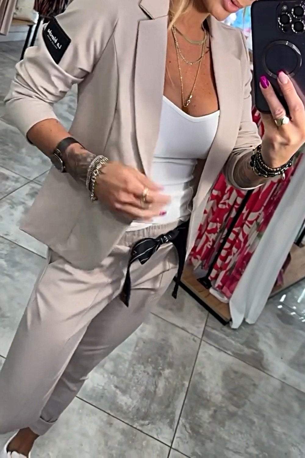 2-Piece Women's Blazer and Suit Pants Set