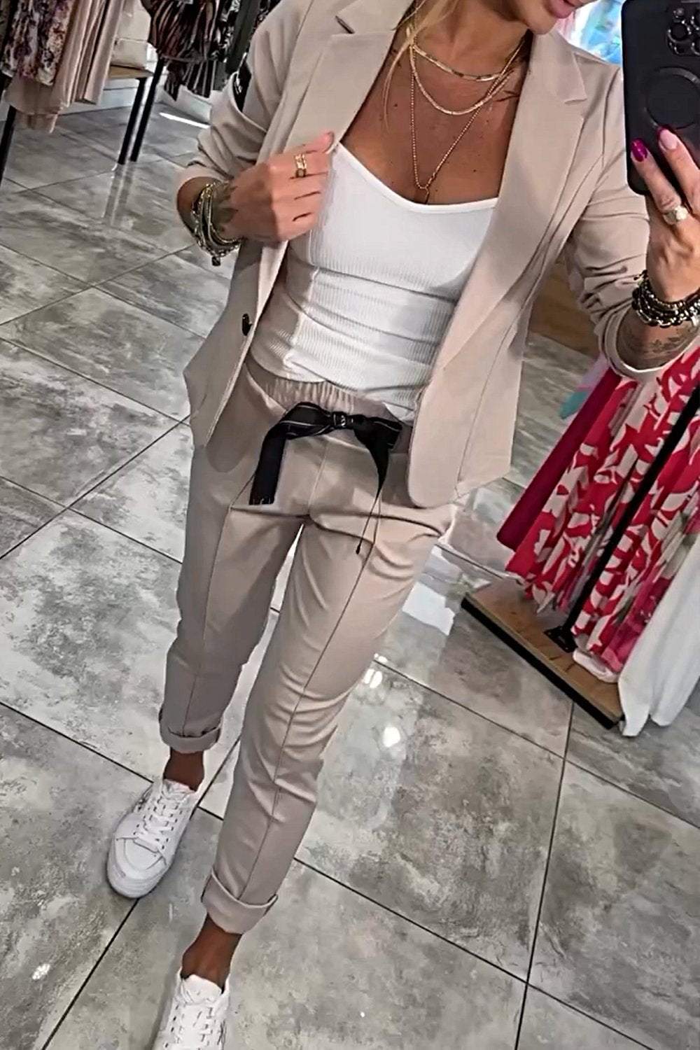 2-Piece Women's Blazer and Suit Pants Set