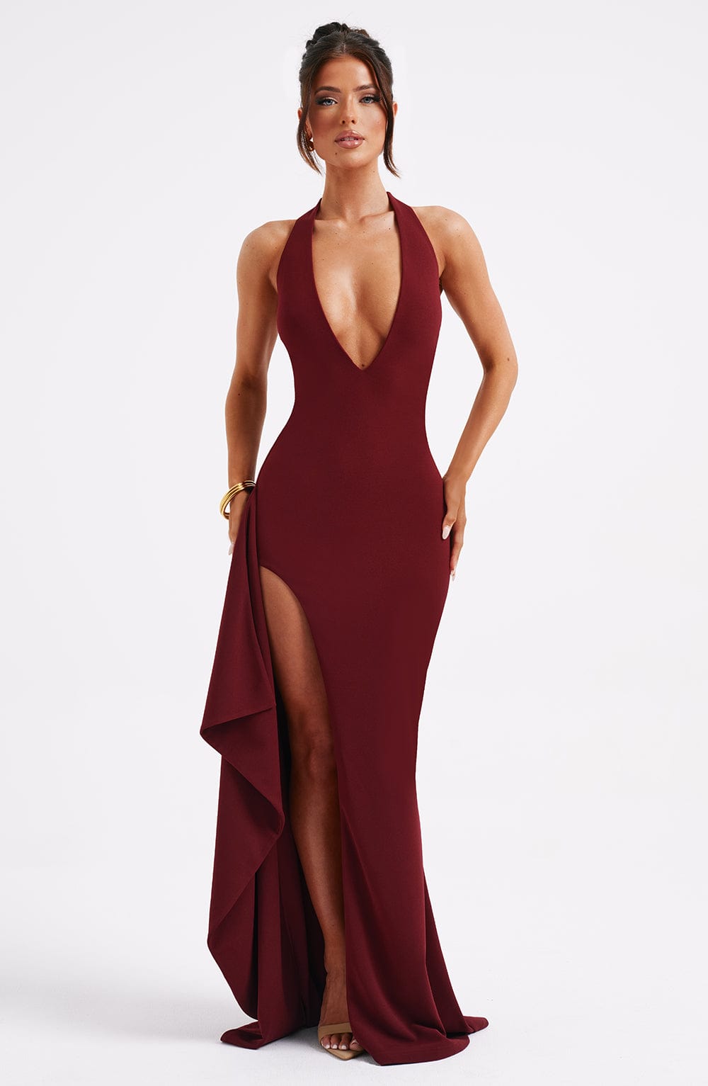 Long dress - Françoise - Burgundy
