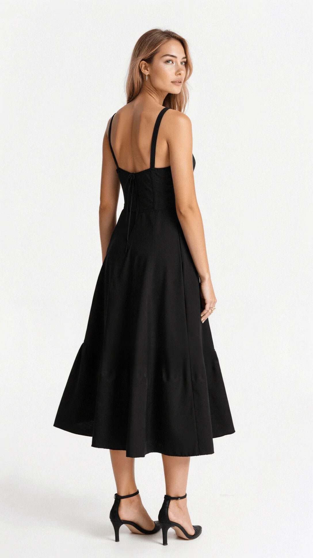 Midi dress with corset and floral print | Maeve