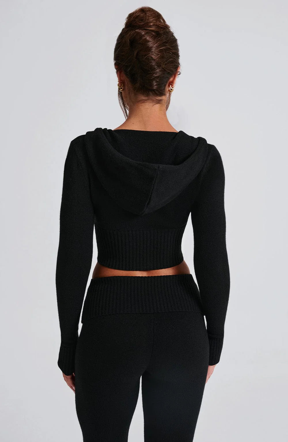 Donna Knit Hoodie zipper and pant set