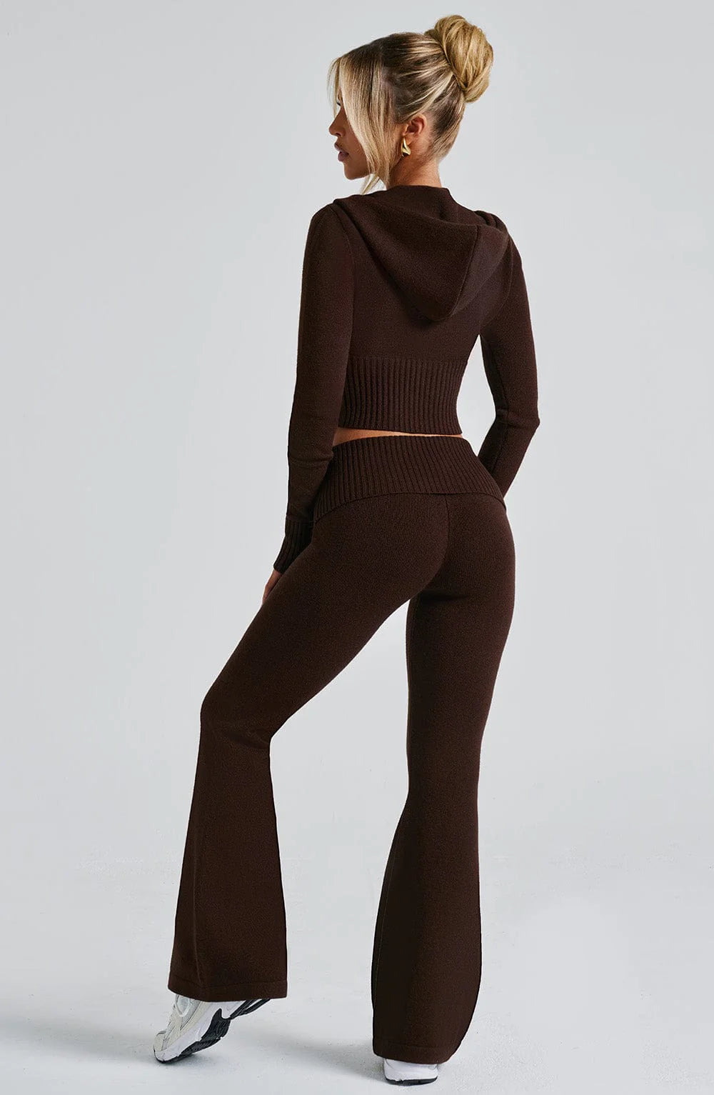 Donna Knit Hoodie zipper and pant set