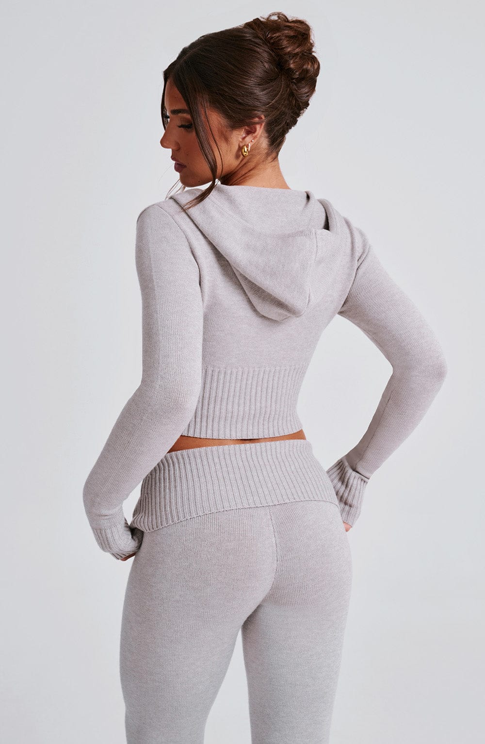 Donna Knit Hoodie zipper and pant set
