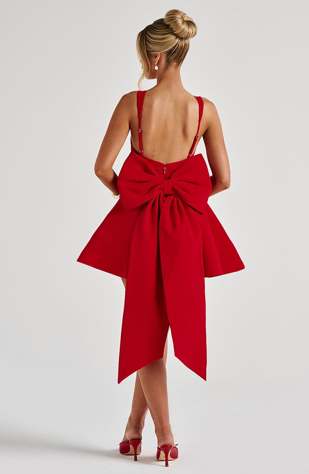 Half Mini Dress - Red