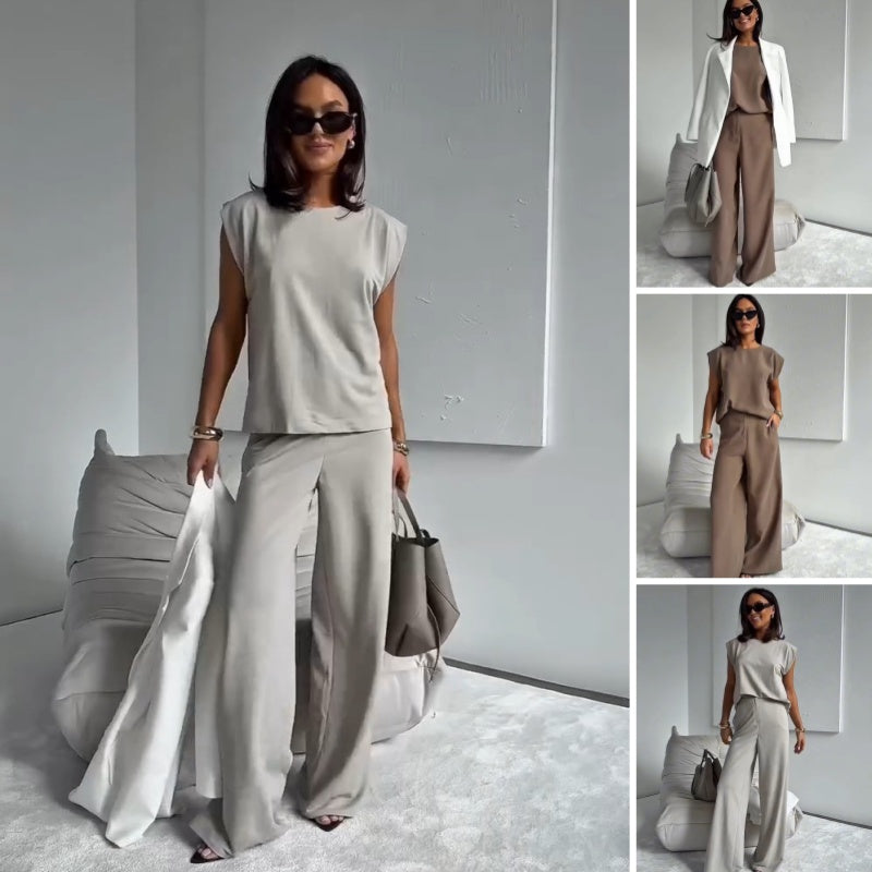 Fiona™ | T-shirt & Wide Leg Pants Set