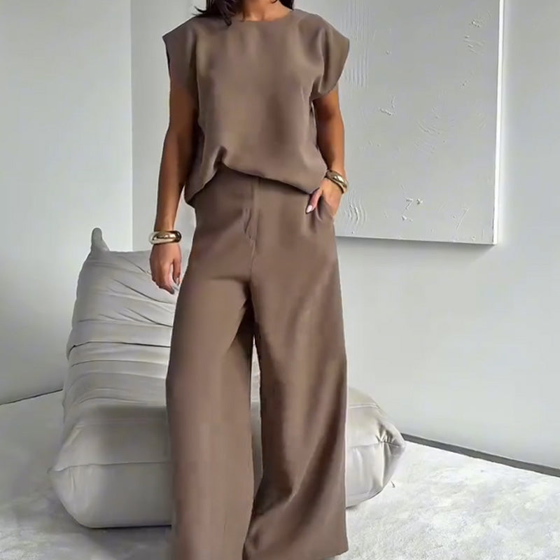 Fiona™ | T-shirt & Wide Leg Pants Set