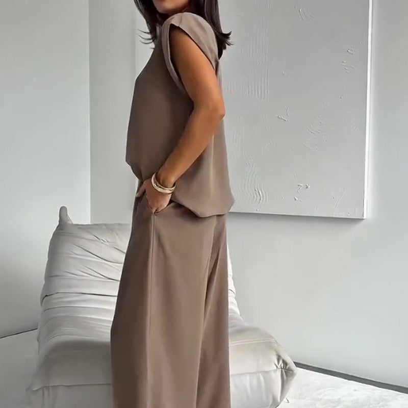 Fiona™ | T-shirt & Wide Leg Pants Set