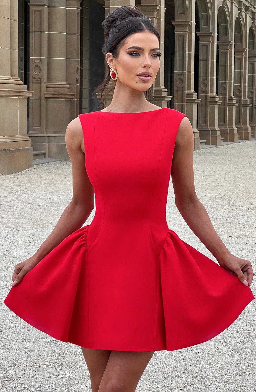 BEA Mini dress - Red and white